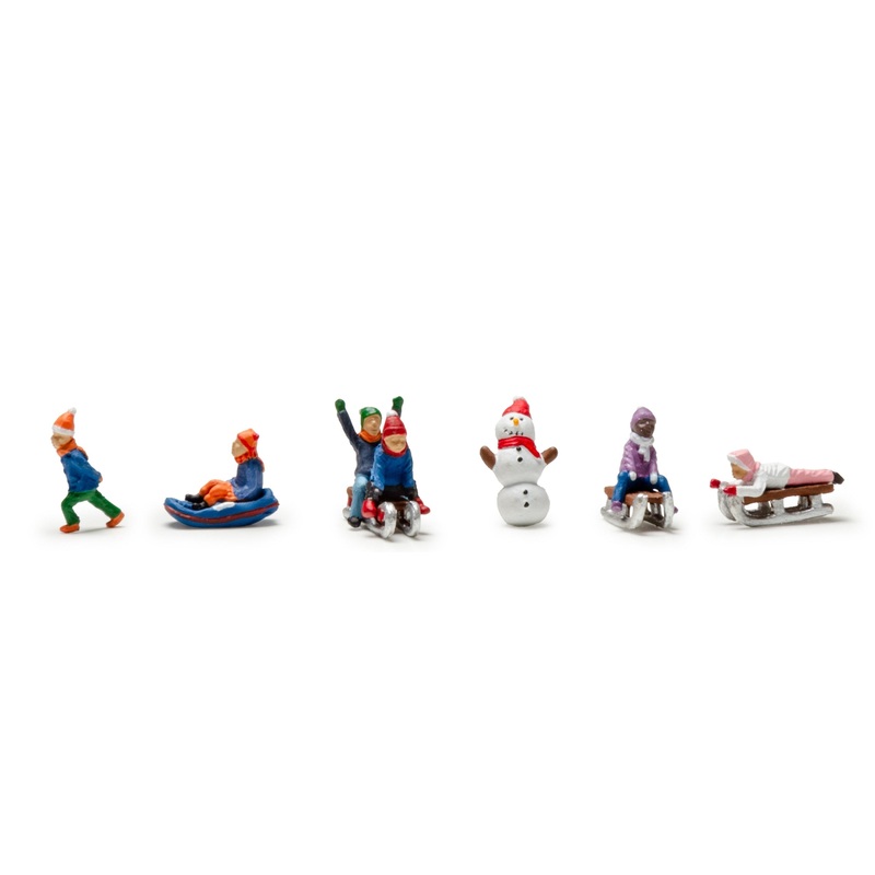 Woodland Scenics WDS A2221 WDS2221  Children Sledding N SCALE NEW