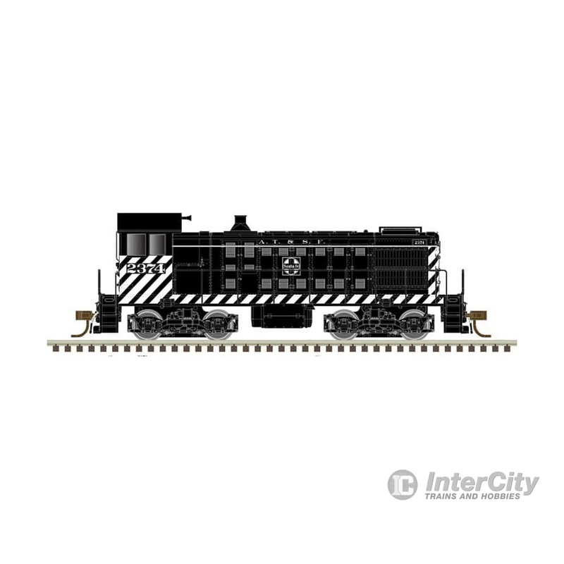 Atlas 40005712 Alco S2 w/LokSound & DCC – Master(R) — Santa Fe #2388 (black, white, blue)