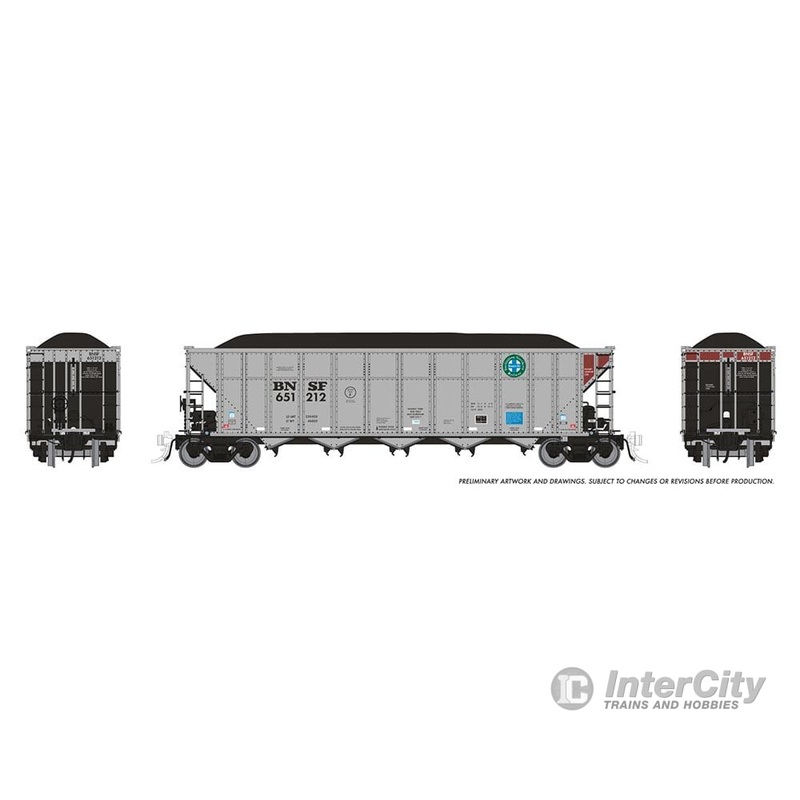 Rapido 169043 HO AutoFlood III Coal Hopper: BNSF – Circle Cross: 6-Pack #2