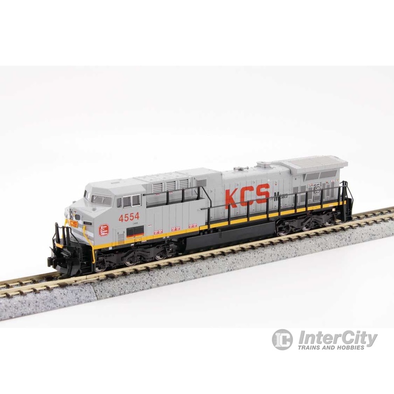 Kato N 1767045 GE AC4400CW Low Numberboards – Standard DC — Kansas City Southern de Mexico #4554 (gray, red, yellow)