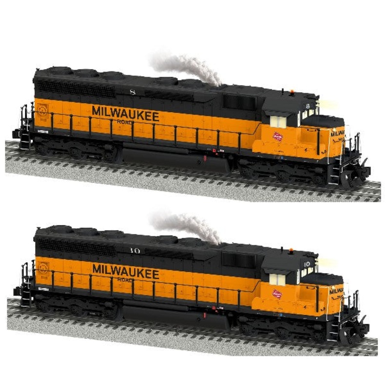 Lionel 2233112 Milwaukee Road Legacy SD45 #8 with 2233118 Legacy SD45 Superbass #10