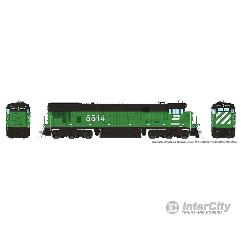 Rapido 042505 HO C30-7 (DC/DCC/Sound): Burlington Northern – Early Scheme: #5514