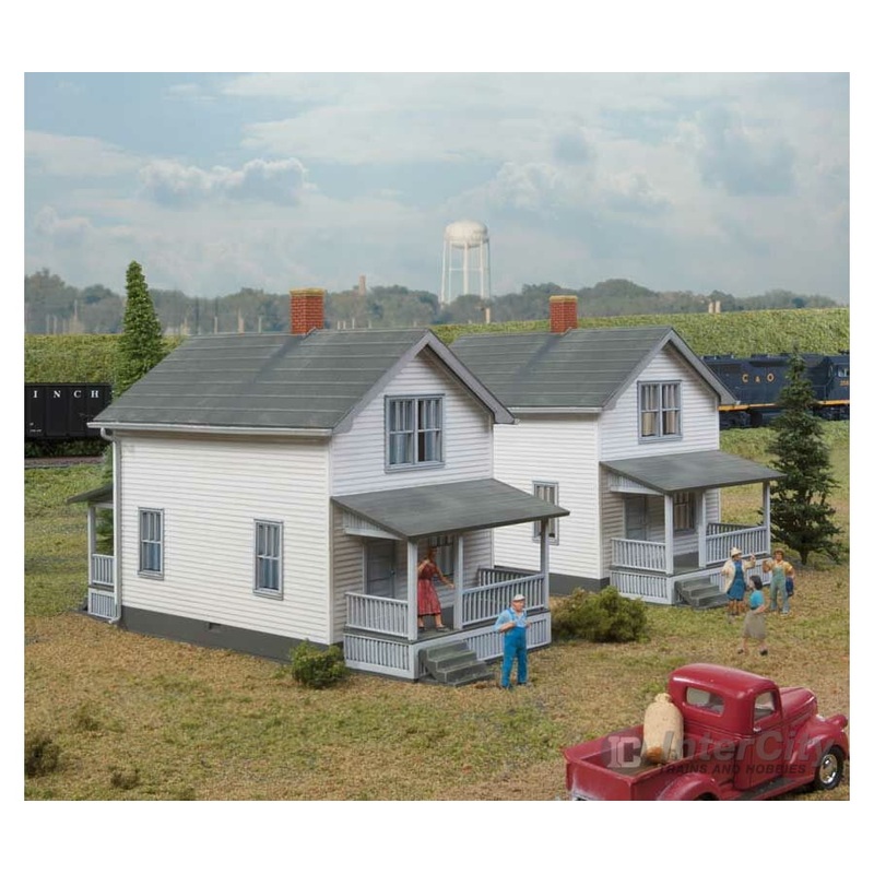 Walthers Cornerstone 3790 Company House pkg(2) — Kit – Each: 6-7/16 x 2-13/16 x 3-3/4″ 16.3 x 7.1 x 9.4cm