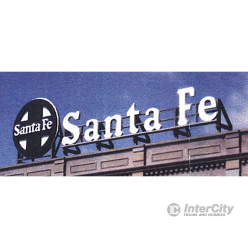Blair Line 2511 Laser-Cut Wood Billboard Kits – Large for HO, S & O — Santa Fe – Round Herald & Name (2 Kits) – 6 x 2″ 15.2 x 5.1cm