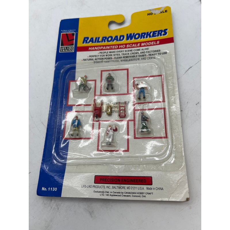 Life Like 1130 HO railroad worker figures set of 6 HO SCALE NEW