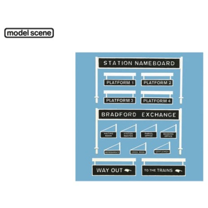 MOD-5049 MODELSCENE  Station Name Boards and Platform signs – OO Gauge