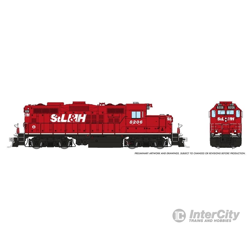 Rapido 054014 HO GP9u (DC/Silent): StL&H: #8206