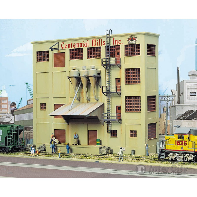 Walthers Cornerstone 3160 Centennial Mills Background Building — Kit – 10-3/16 x 1-15/16 x 8-7/16″ 25.4 x 4.8 x 21cm