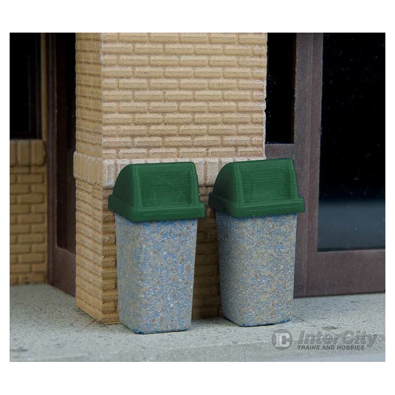 Walthers SceneMaster 4174 Modern Trash Cans pkg(24)
