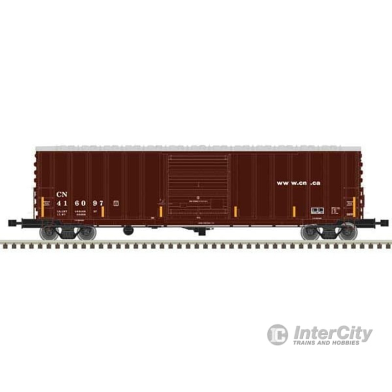 Atlas 20007066 ACF 50′ Precision Design Rib-Side Boxcar – Ready to Run – Master(R) — Canadian National #416097 (Boxcar Red, white)