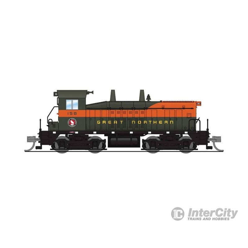 Broadway Limited Imports N 9323 EMD NW2 – Standard DC – Stealth – Great Northern #159 (Simplified, Omaha Orange, green)