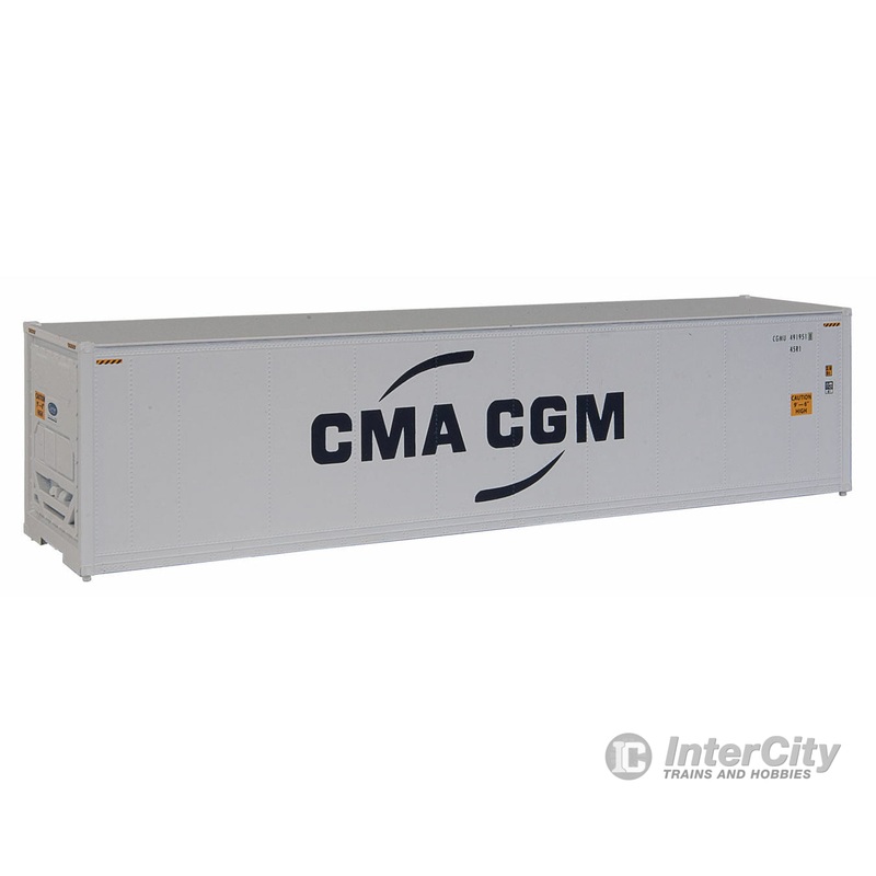 Walthers SceneMaster 8357 40′ Hi Cube Smooth Side Reefer Container – Assembled — CMA-CGM