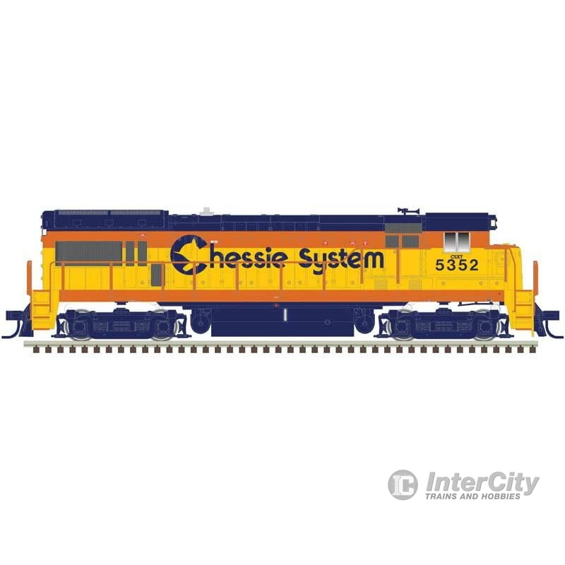 Atlas 10004279 GE U30B Low Nose Phase II No Nose Headlight – LokSound & DCC – Master(R) Gold — CSX #5352 (Ex-Chessie, yellow, blue, vermillion)