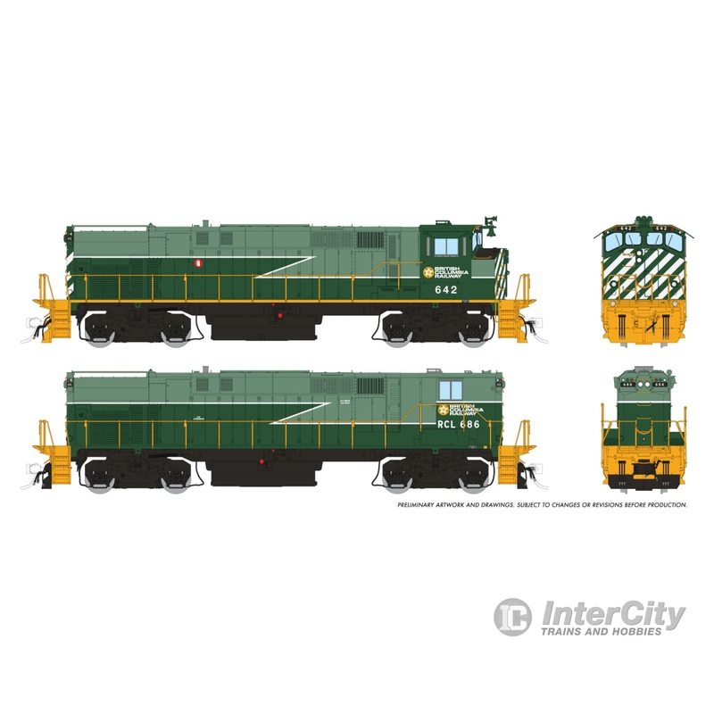Rapido 033529 HO M420 + M420B (DC/DCC/Sound): BCR – Green Lightning Stripe Scheme: #642 + #686