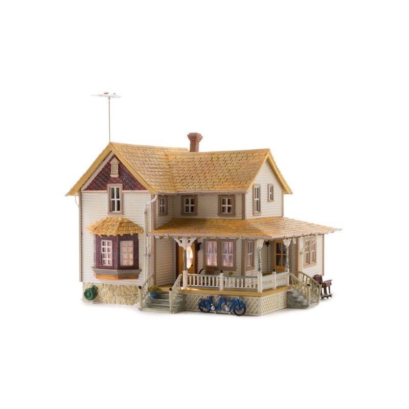Woodland Scenics  WDS BR5046  WDS5046 Corner Porch House – HO Scale NEW