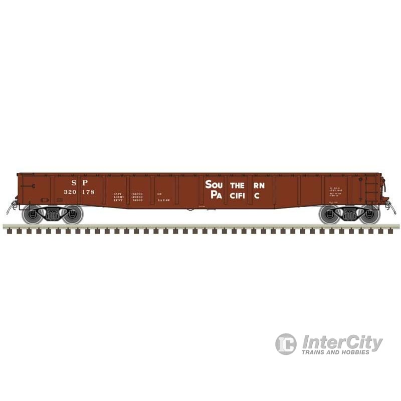 Atlas 50006417 ACF 70-Ton 52′ Gondola – Ready to Run – Master(R) — Southern Pacific #320178 (1966+, Boxcar Red, white)