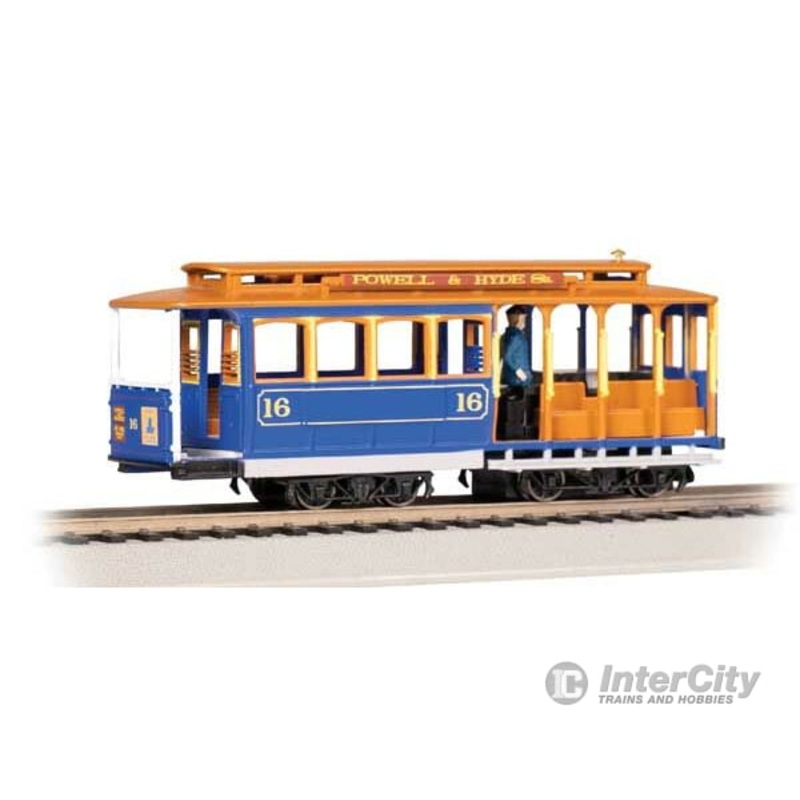 Bachmann 60528 Cable Car with Grip Man – Standard DC — 16 (blue, tan)