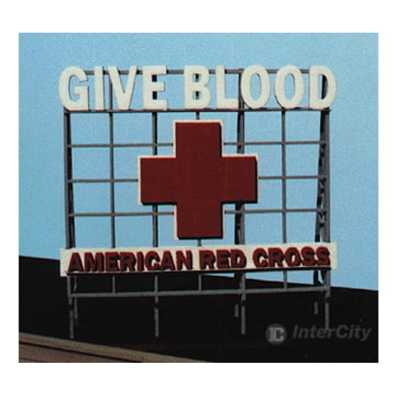 Blair Line 2519 Laser-Cut Wood Billboard Kits – Large for HO, S & O — Red Cross