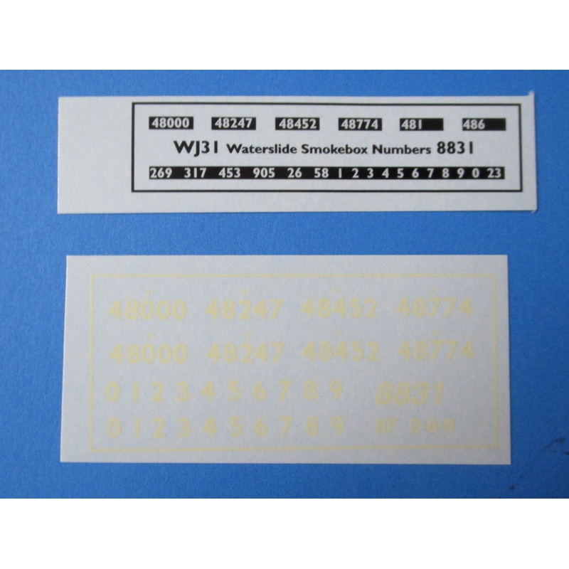 MM-G831 MODELMASTER Ex LMS 8F 2-8-0 Cab side and smoke box numbers