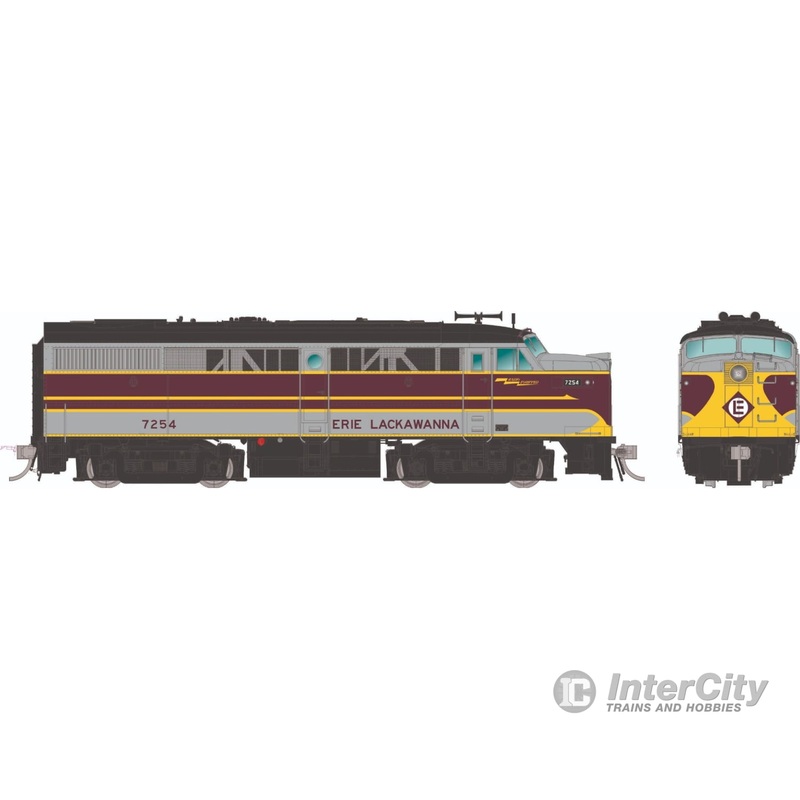 Rapido 037045 HO ALCo FA-1 (DC/Silent): Erie Lackawanna – Grey & Maroon: #7344