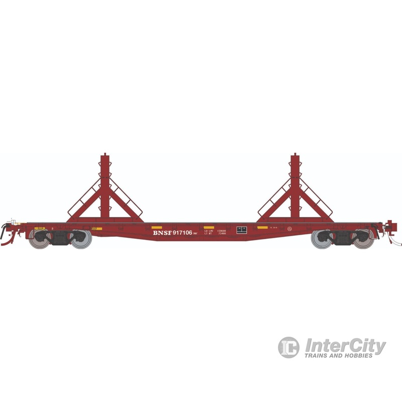 Rapido 138402 HO F30D 50′ Rail Flat Car : BNSF – MOW: 6-Pack