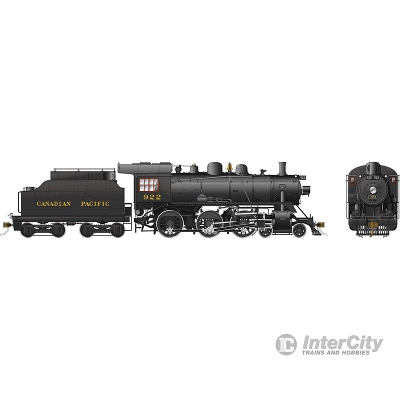 Rapido 602001 HO scale D10g Steam Locomotive (DC/Silent): CPR #922