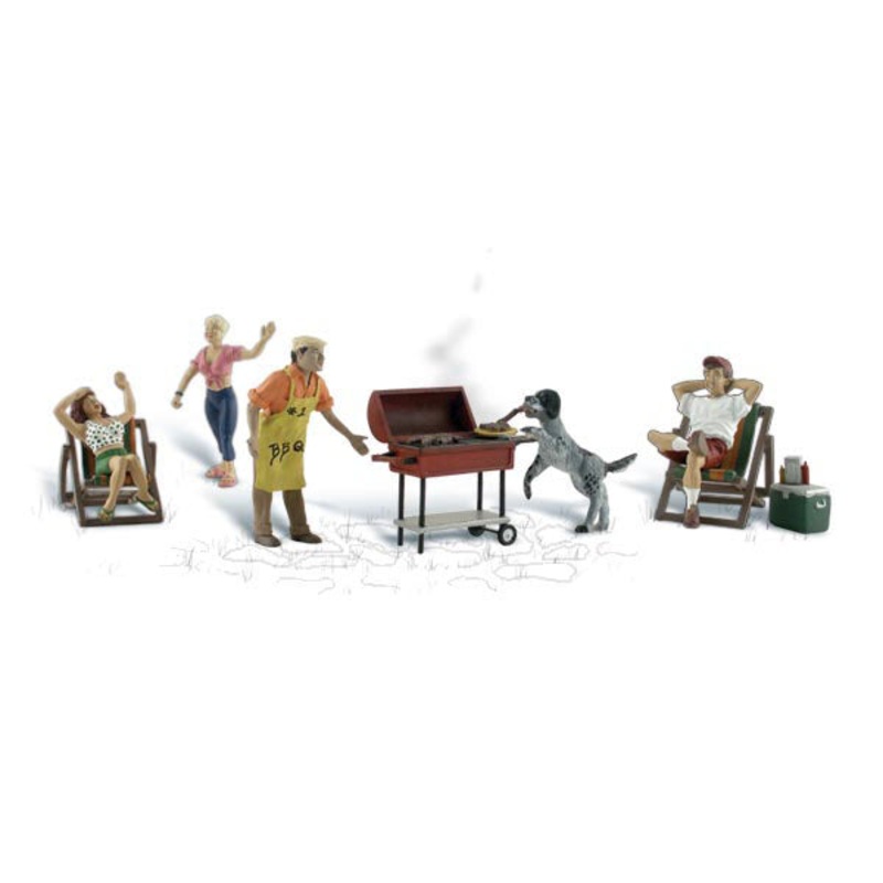 Woodland Scenics WDS2765 Backyard Barbeque Scale Figures O Scale