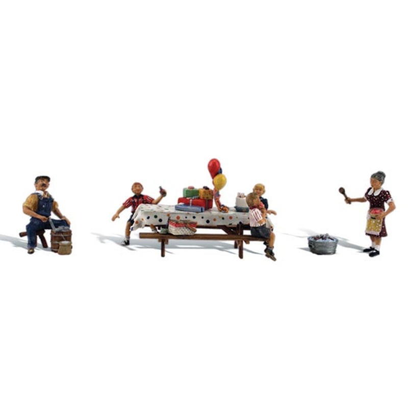 Woodland Scenics WDSA1935 Backyard Birthday HO Figures
