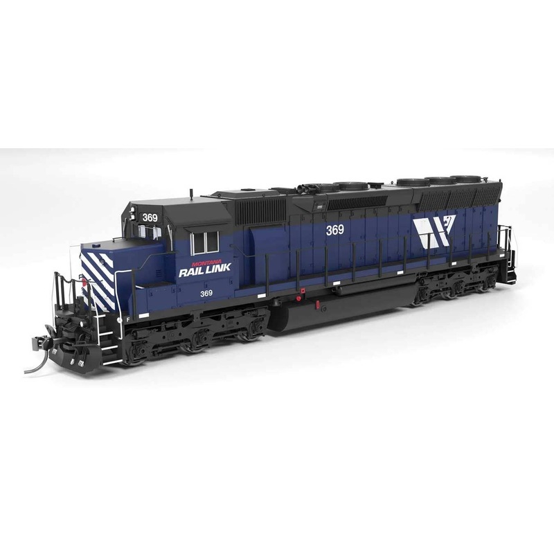 Broadway Limited Imports HO 9819 EMD SD45 – Standard DC – Paragon4(TM) – Montana Rail Link #369 (blue, black, white, red, W Logo)