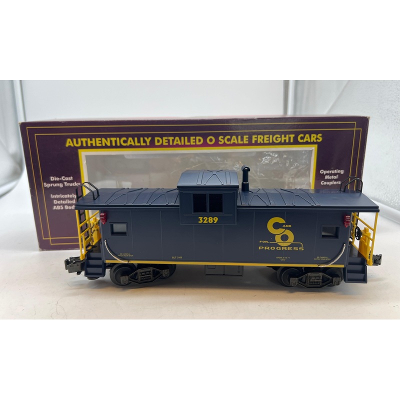 MTH MT-9102 Chesapeake & Ohio C&O Extended View Caboose O Scale  Like New