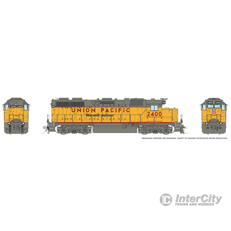Rapido 038575 HO EMD GP38 (DC/DCC/Sound): Union Pacific – Dash-3 Rebuild: #2416