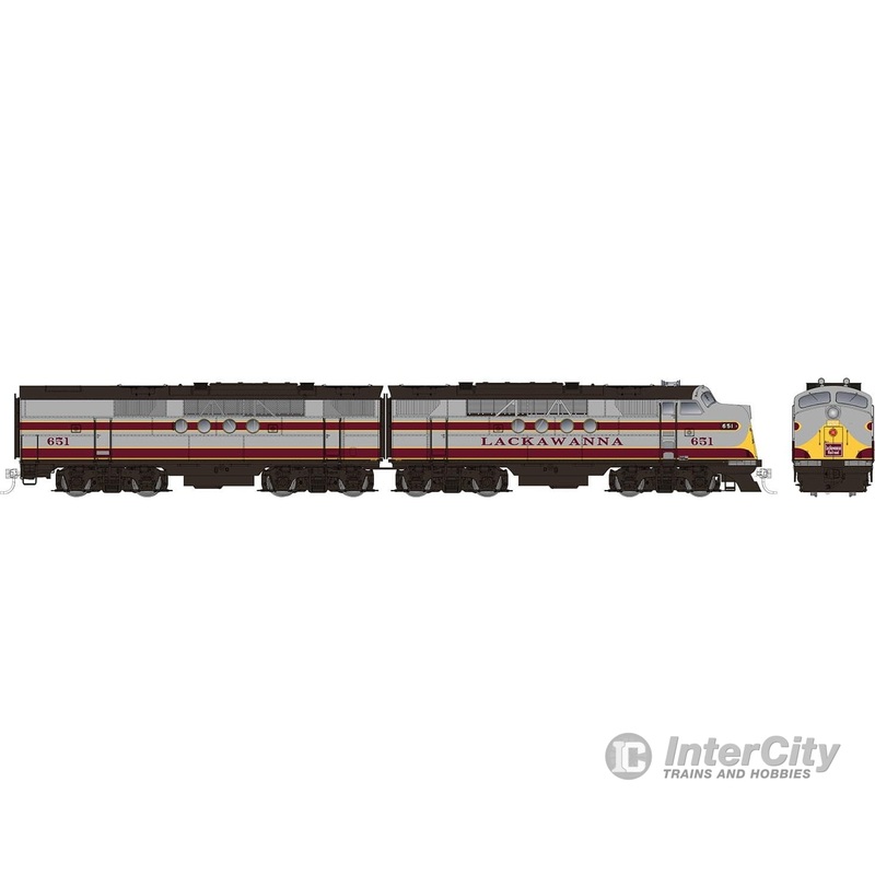 Rapido 053518 HO EMD FT A+B (DC/DCC/Sound): Lackawanna – Grey & Maroon: #651A + 651B