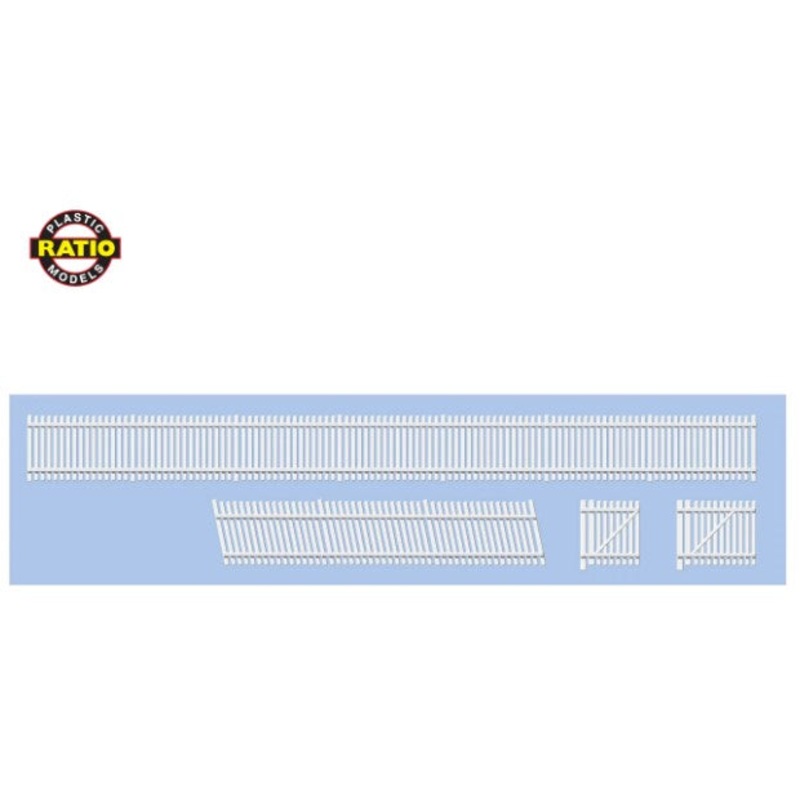 RAT-243 RATIO GWR Station Ramp Fencing and gates (N Gauge)