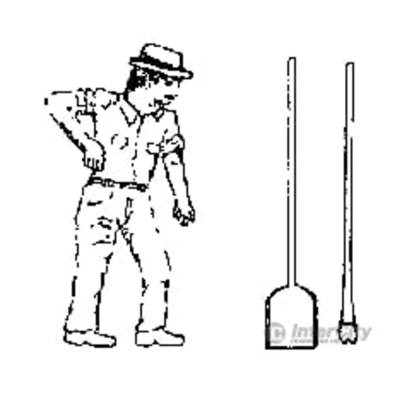 Grandt Line Products 3098 Cast Metal Figure — Track Worker w/Spade & Claw Bar