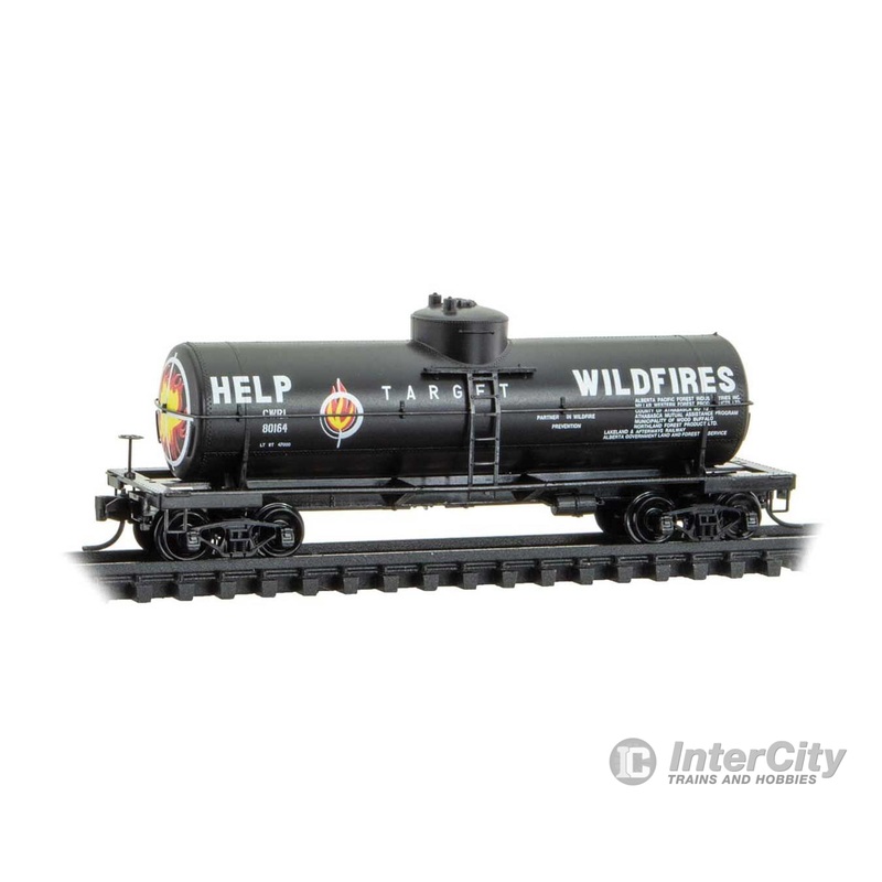 Micro Trains N 6500366 39′ Single-Dome Tank Car – Central Western Railway #80164 (Target Wildfires Scheme, black, white, orang
