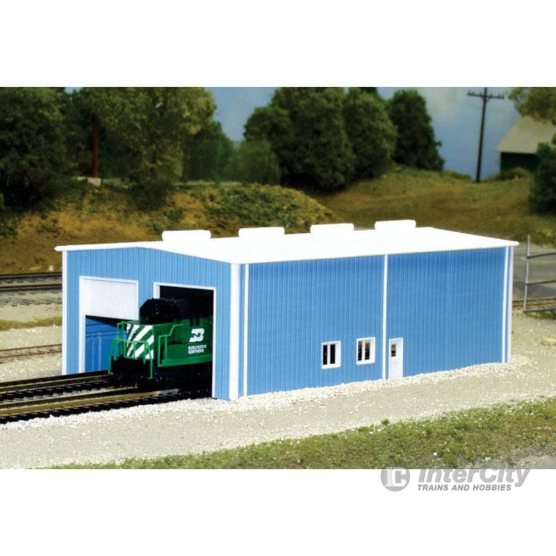 Pikestuff 8007 2-Stall Enginehouse — Scale 40 x 80′ 12.2 x 24.4m (blue)