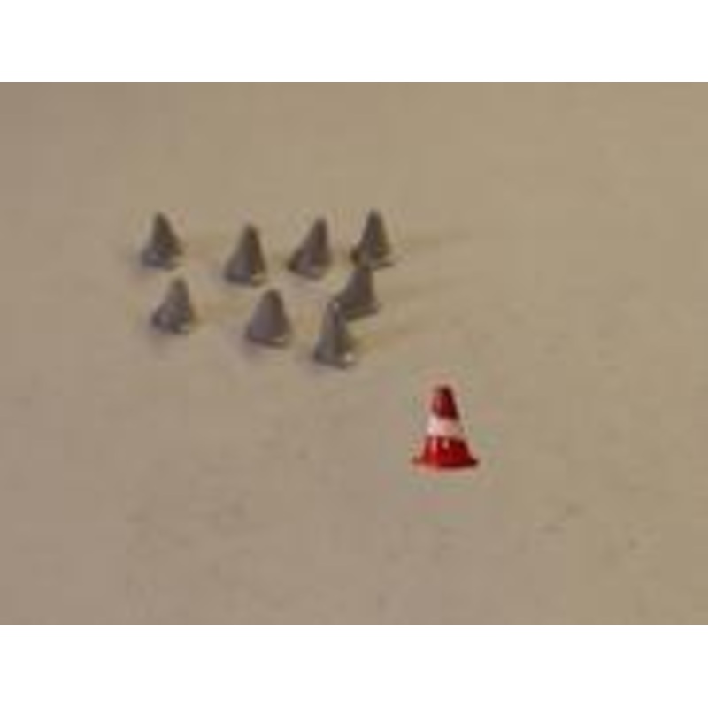 PW57 P&D MARSH  Medium road cones (8 @ 7mm) – OO Gauge – unpainted