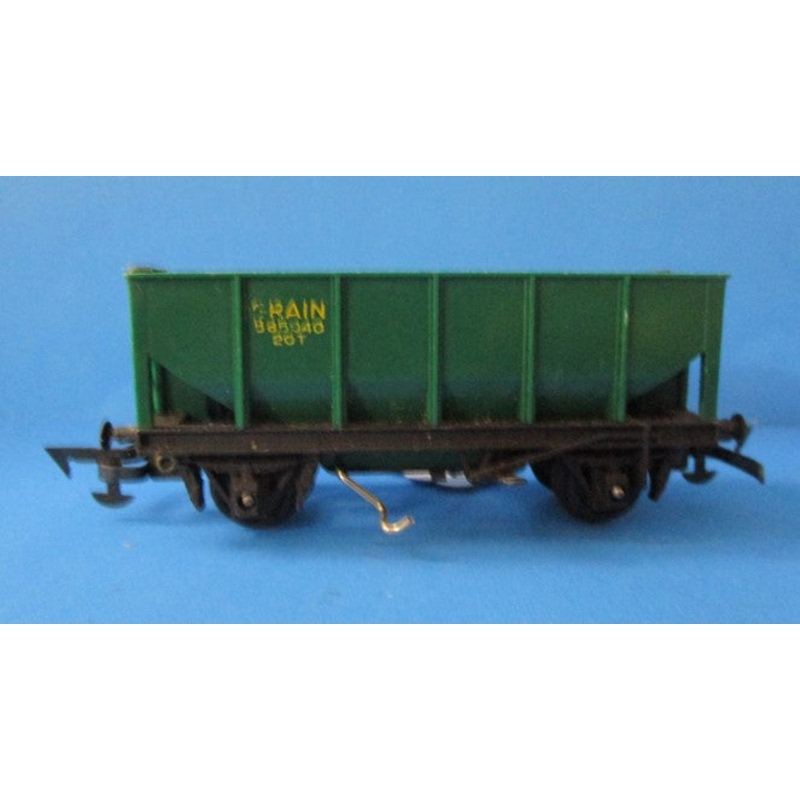 R215-BULK HORNBY Grain wagon with operating door, no roof (green) – UNBOXED