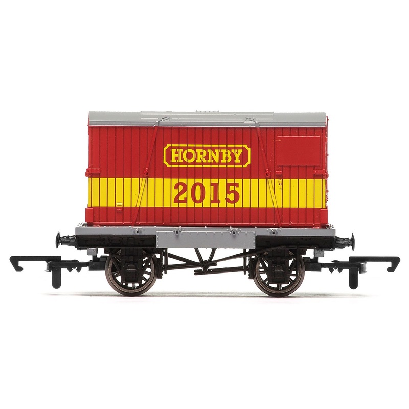 R6717 HORNBY Conflat Wagon with Container – 2015 Hornby Year Wagon – BOXED