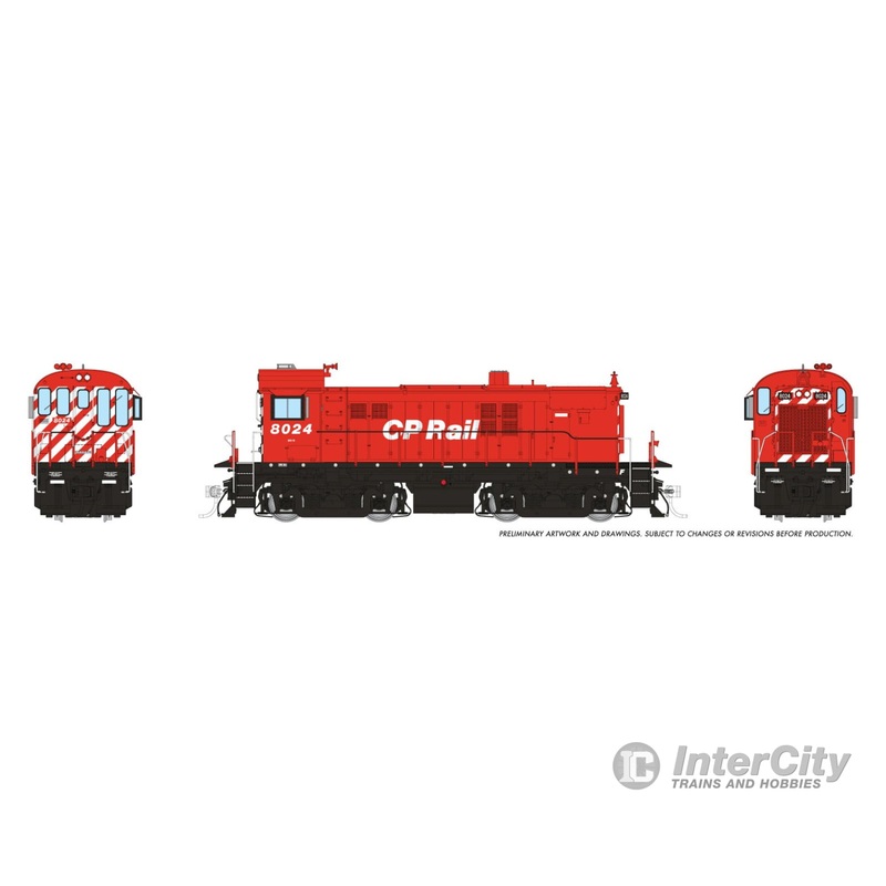 Rapido 036613 HO MLW RS-23 (DC/DCC/Sound): CP Rail: Action Red (8″ w/ no Multimark): #8024