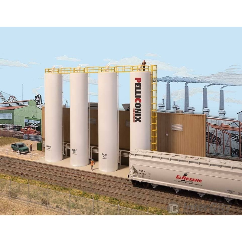 Walthers HO 4146 Plastic Pellet Plant Background Building – Kit