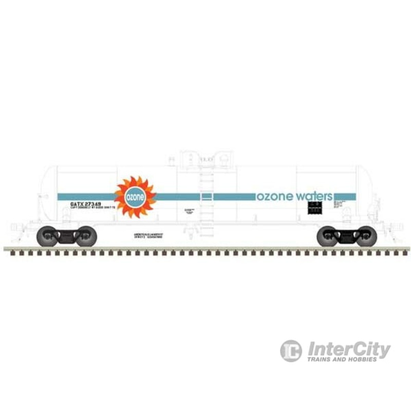Atlas 20006973 GATX 20,700-Gallon Tank Car – Ready to Run – Master(R) — Ozone Waters GATX #27349 (white, blue, orange, black)