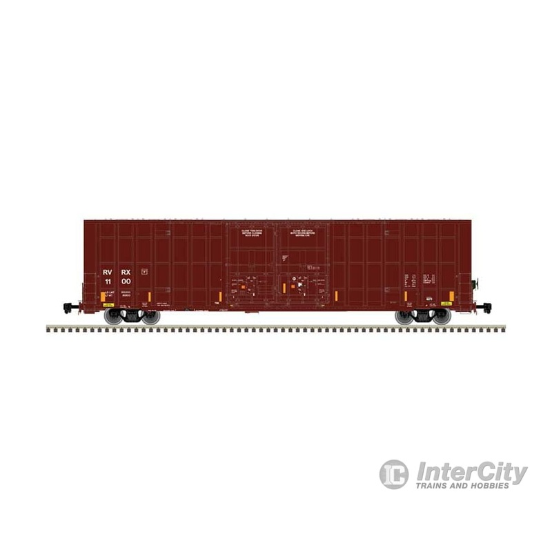 Atlas 20007278 Gunderson 7550 Double Plug-Door Boxcar – Ready to Run – Master(R) — Riverside Rail LLC #1117 (Boxcar Red, white)