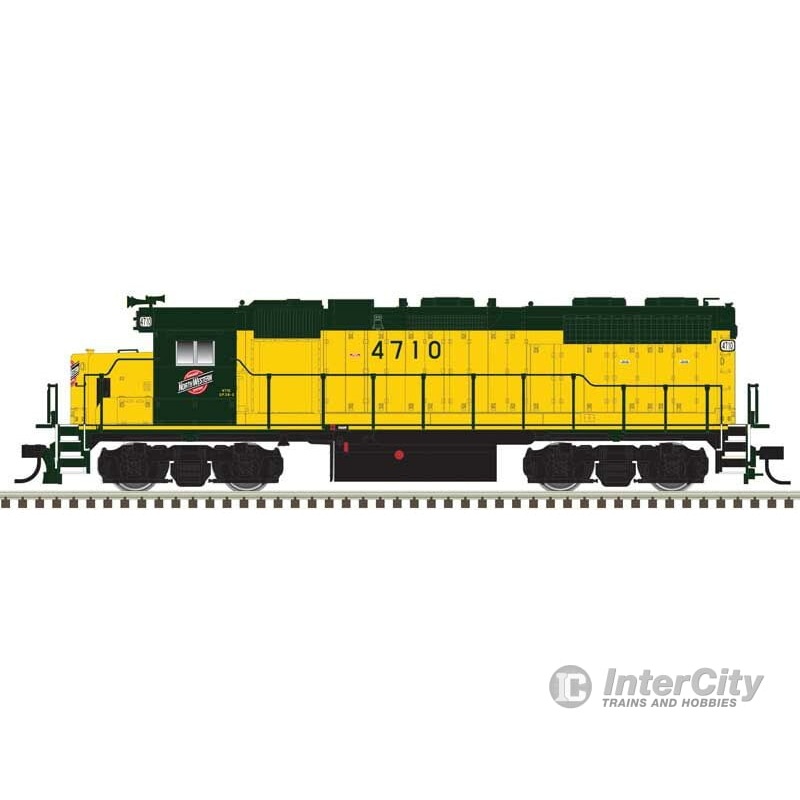 Atlas 40005623 EMD GP38 Low Nose w/Dynamic Brakes – LokSound & DCC – Master(R) Gold — Chicago & North Western #4710 (yellow, green)