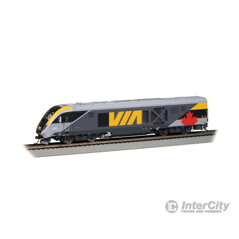 Bachmann 69001 Siemens SC-42 Charger – WowSound(R) and DCC — VIA Rail Canada #2200 (gray, yellow, red)