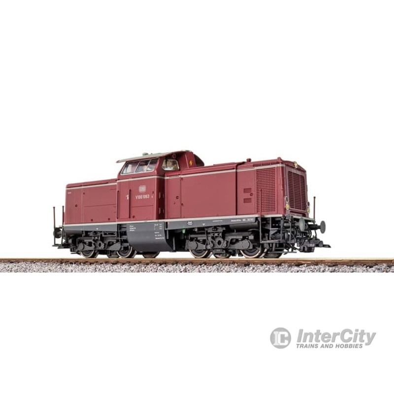 ESU 31570 Diesel loco H0, V100 1063, DB, Era III, prototype around 1966, old red, Sound+Smoke, DC/AC