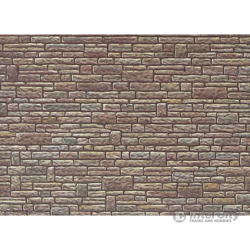 Faller 170604 HO Wall card, Cut stone, green-yellow-brown