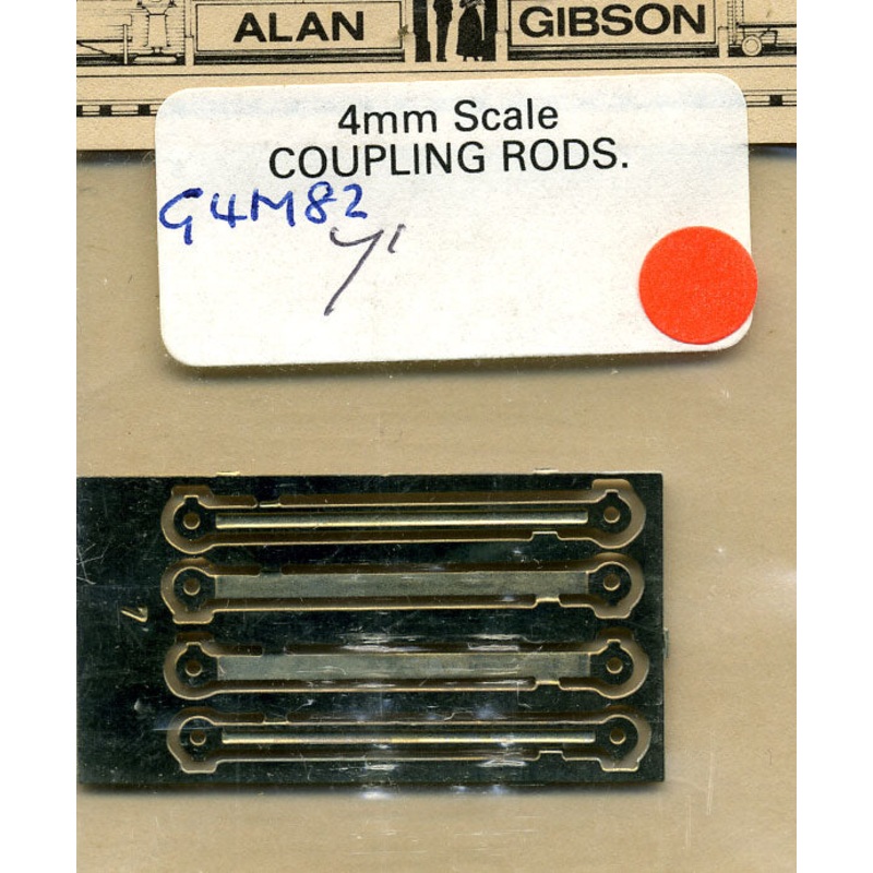 G4M82 GIBSON 7ft Coupling Rods fluted and plain