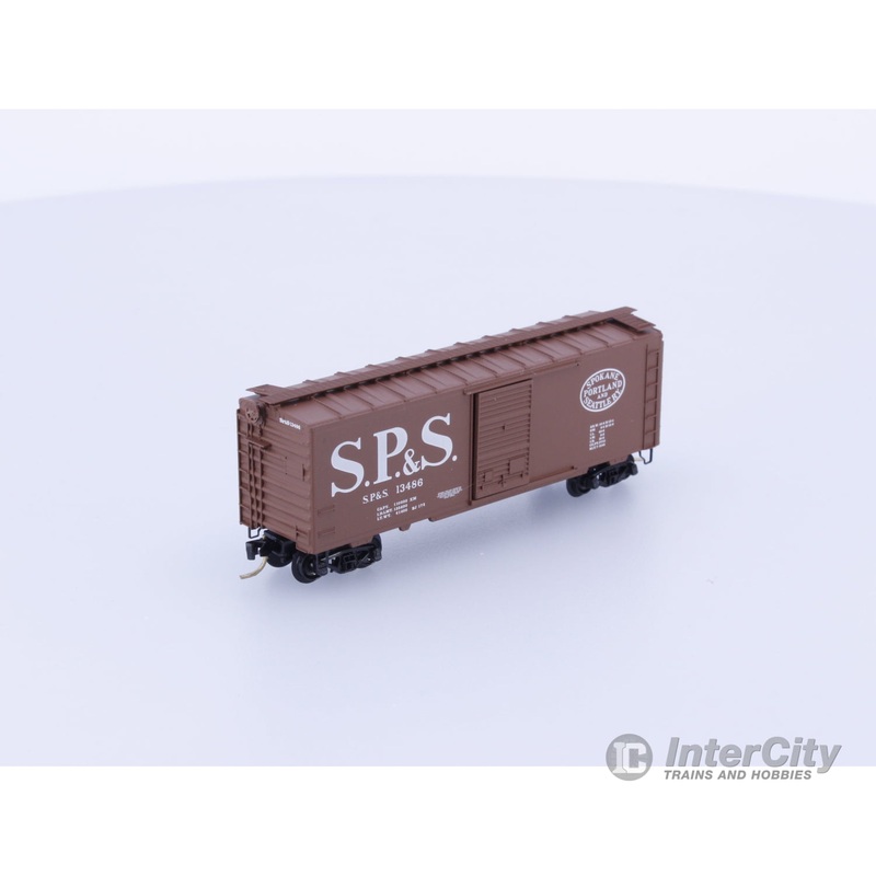 Micro Trains 20246 N 40′ Standard Box Car Single Door Spokane Portland and Seattle (SPS) 13486
