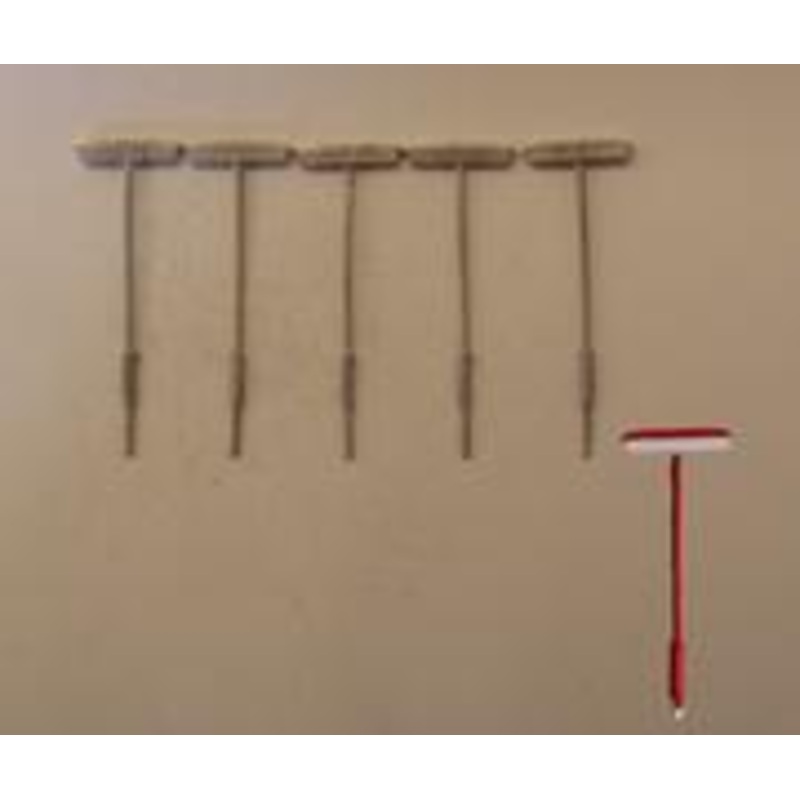 PW140 P&D MARSH   BR T shaped station lamps pack of 5 – OO Gauge – unpainted